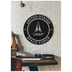 U.S. Space Force Eagle Flag 20 x 20 inch Wood Sign - Made In The USA