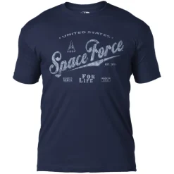 U.S. Space Force For Life Black Ink Men's T-Shirt