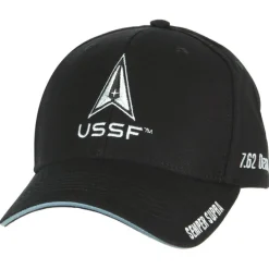 US Space Force Logo Twill Hat - Black