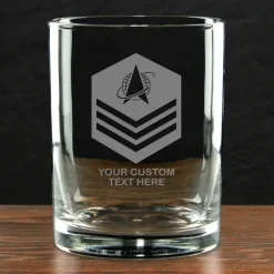 US Space Force 'Pick Your Design' Double Old Fashioned Glass