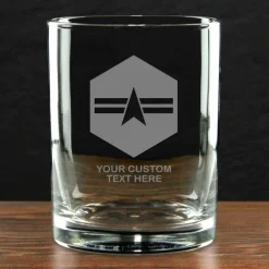 US Space Force 'Pick Your Design' Double Old Fashioned Glass