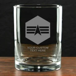 US Space Force 'Pick Your Design' Double Old Fashioned Glass