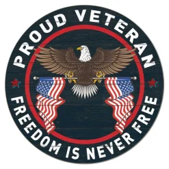 U.S. Veteran 20 x 20 inch Wood Sign - Made In The USA
