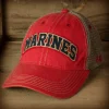 USMC Arched Semper Fi Vintage Trucker Hat - Red
