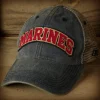 USMC Arched Semper Fi Vintage Trucker Hat - Navy Blue
