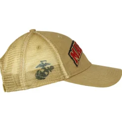 USMC Arched Semper Fi Vintage Trucker Hat - Khaki
