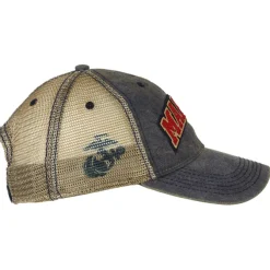 USMC Arched Semper Fi Vintage Trucker Hat - Navy Blue