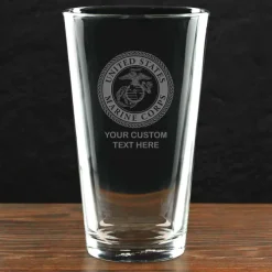 USMC 'Build Your Glass' Personalized 16 oz. Pint Glass
