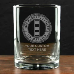USMC 'Build Your Glass' Personalized 14 oz. Double Old Fashioned Whiskey Glass