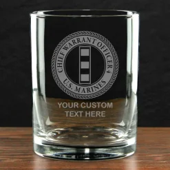 USMC 'Build Your Glass' Personalized 14 oz. Double Old Fashioned Whiskey Glass