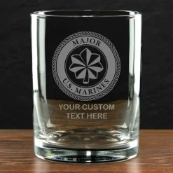 USMC 'Build Your Glass' Personalized 14 oz. Double Old Fashioned Whiskey Glass