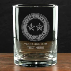 USMC 'Build Your Glass' Personalized 14 oz. Double Old Fashioned Whiskey Glass