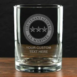 USMC 'Build Your Glass' Personalized 14 oz. Double Old Fashioned Whiskey Glass