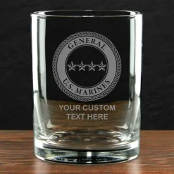 USMC 'Build Your Glass' Personalized 14 oz. Double Old Fashioned Whiskey Glass