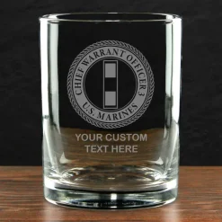 USMC 'Build Your Glass' Personalized 14 oz. Double Old Fashioned Whiskey Glass