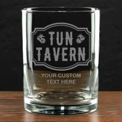 USMC 'Build Your Glass' Personalized 14 oz. Double Old Fashioned Whiskey Glass