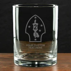 USMC 'Build Your Glass' Personalized 14 oz. Double Old Fashioned Whiskey Glass