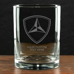 USMC 'Build Your Glass' Personalized 14 oz. Double Old Fashioned Whiskey Glass