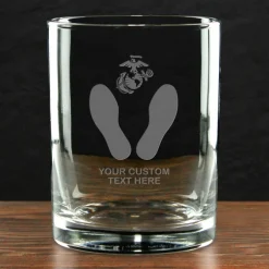 USMC 'Build Your Glass' Personalized 14 oz. Double Old Fashioned Whiskey Glass