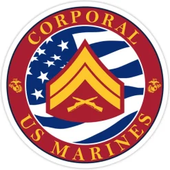 USMC E-4 Corporal 3.5" Decal by 7.62 Design