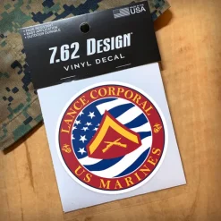 USMC E-3 Lance Corporal 3.5" Decal by 7.62 Design
