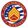USMC E-6 Staff Sergeant 3.5" Decal by 7.62 Design