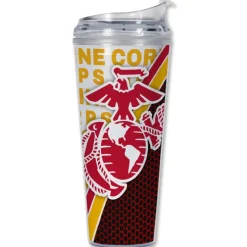 USMC Eagle Globe & Anchor Plastic Tumbler by 7.62 Design