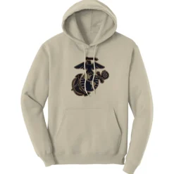 USMC EGA Applique Sand Unisex Hoodie