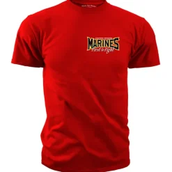 USMC First to Fight - Black Ink T-Shirt Red