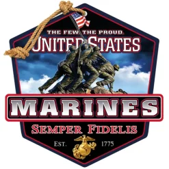 USMC Iwo Jima 20 x 20 inch Sign