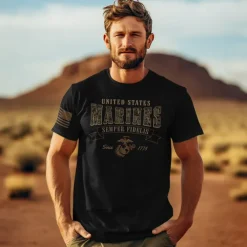 USMC MARPAT Arched Semper Fi 7.62 Design Battlespace Men's T-Shirt