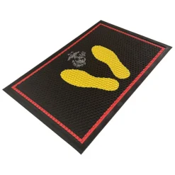 USMC MCRD Footprints 18.75" x 29.25" Rubber Floor Mat