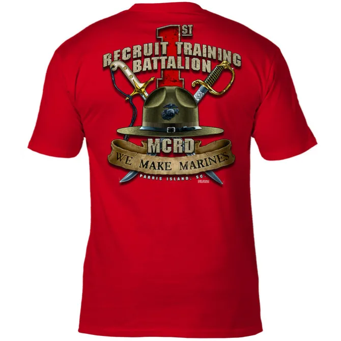 USMC MCRD Parris Island 1st Battalion 7.62 Design Men's T-Shirt