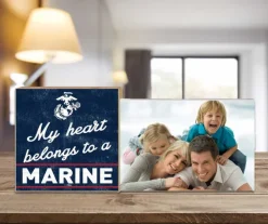 USMC My Heart Belongs To A Marine Floating Picture Frame