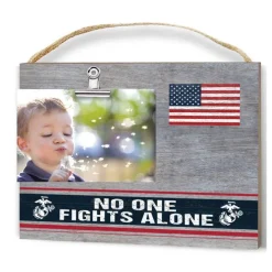 USMC No One Fights Alone Clip Picture Frame