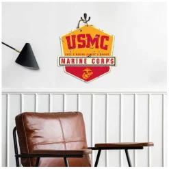 USMC Once a Marine Badge 20 x 20 inch Sign