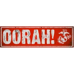 USMC OORAH! 10 x 35 inch Sign