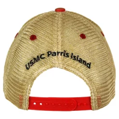 USMC Parris Island 1st Training Battalion Trucker Cap Vintage Red