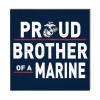 USMC Proud Family 10 x 10 inch Wood Sign - Made In The USA