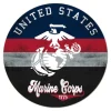 USMC Retro 20 x 20 inch Wood Sign - Made In The USA