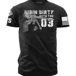 USMC Ridin' Dirty with the '03 - Black Ink T-Shirt