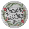 USMC Seasons Greetings 20 x 20 inch Wood Sign - Made In The USA