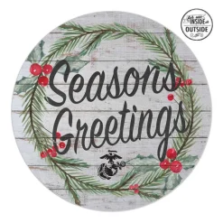 USMC Seasons Greetings EGA 20 x 20 inch PVC Sign - Made In The USA