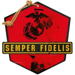 USMC Semper Fi Badge 20 x 20 inch Sign