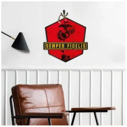 USMC Semper Fi Badge 20 x 20 inch Sign