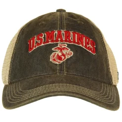 USMC Stretch Fit Trucker Cap Vintage Black