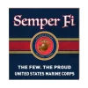 USMC The Few The Proud 10 x 10 inch Wood Sign - Made In The USA