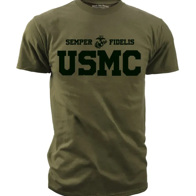 USMC T-Shirt - United States Marines Basic P/T Shirt - Men's Marine Corps Shirt