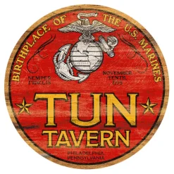 USMC Tun Tavern Color 20 inch Round Sign