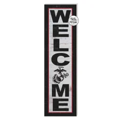 USMC Welcome 10 x 35 inch Indoor Outdoor Sign
